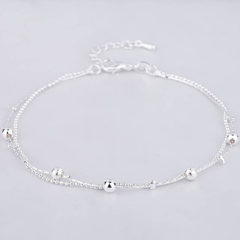 Lắc Chân Nữ Bạc 925 Thiết Kế Đơn Giản Tinh Tế Phong Cách Hàn Quốc UMI JL030