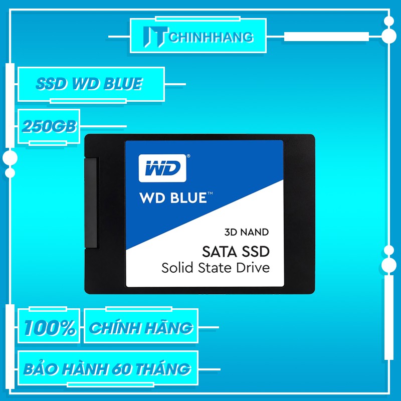 Ổ Cứng SSD WD Blue 3D NAND 250GB WDS250G2B0A 2.5" - Hàng Chính Hãng