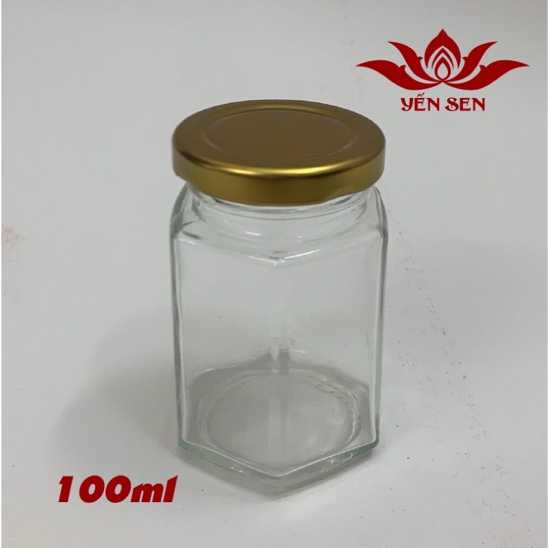 Hủ thuỷ tinh lục giác 100ml cứng cáp, dày dặn loại 1