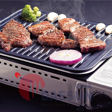 Bếp Nướng Ga Không Khói, Chống Dính MS-8 Mini BBQ - Công suất 2300W | Thoát Dầu Mỡ Tự Động | Bảo Hành 12T Chính Hãng