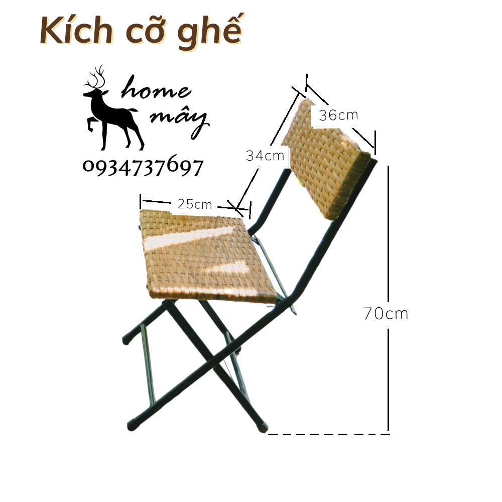 Combo Bộ bàn ghế mây tre đan cao cấp, bàn mặt gỗ chân sắt chắc chắn