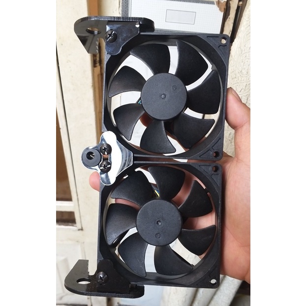 Quạt chế đơn, đôi, ba tản nhiệt cho hồ thủy sinh, CHÂN MICA NÂNG CẤP 3 LY CỨNG CÁP