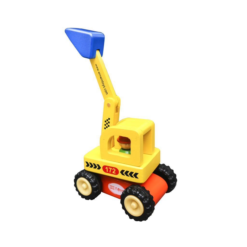 Xe máy xúc - Đồ chơi gỗ thông minh Winwintoys cho bé