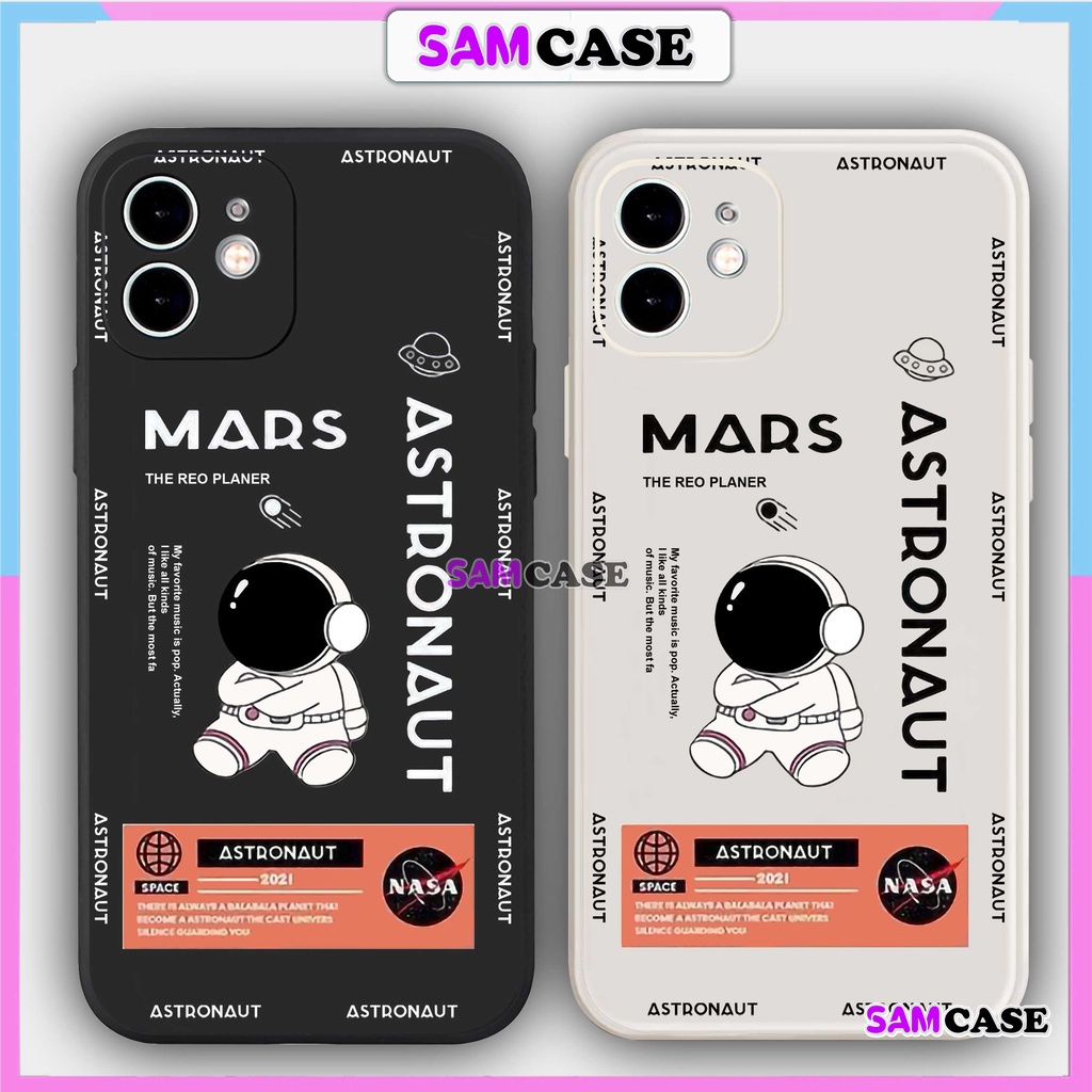 Ốp lưng iPhone Phi hành gia Nasa cạnh viền vuông silicon mềm dẻo cho iphone 6/6s/7/8/X/XS/XR/11/12/13/14 Pro Plus Max