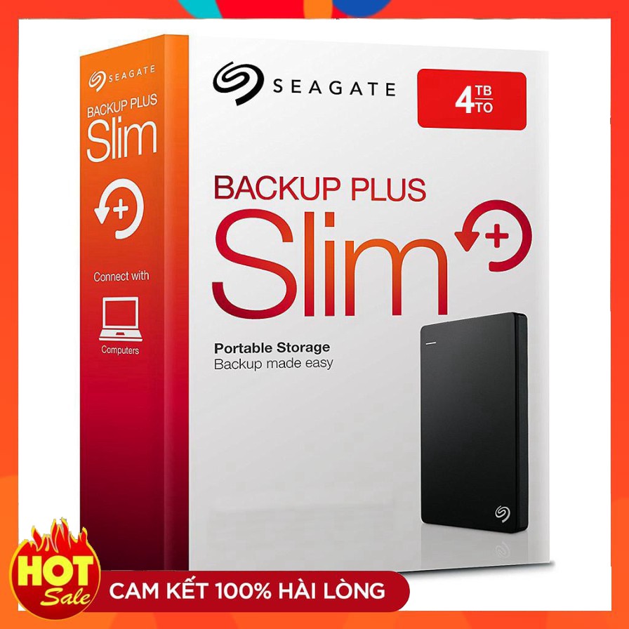 Ổ cứng di động Seagate backup plus slim 4TB USB 3.0