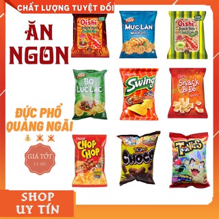 Bim Bim các loại orion, toonies, oishi, Poca, Swing, bò lúc lắc, mực các loại