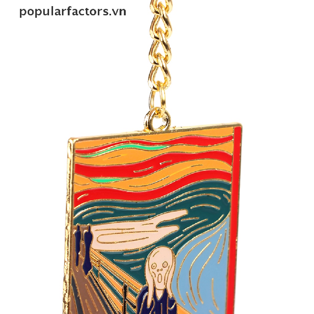 Móc Khóa Hình Tranh Sơn Dầu Nghệ Thuật Của Van Gogh