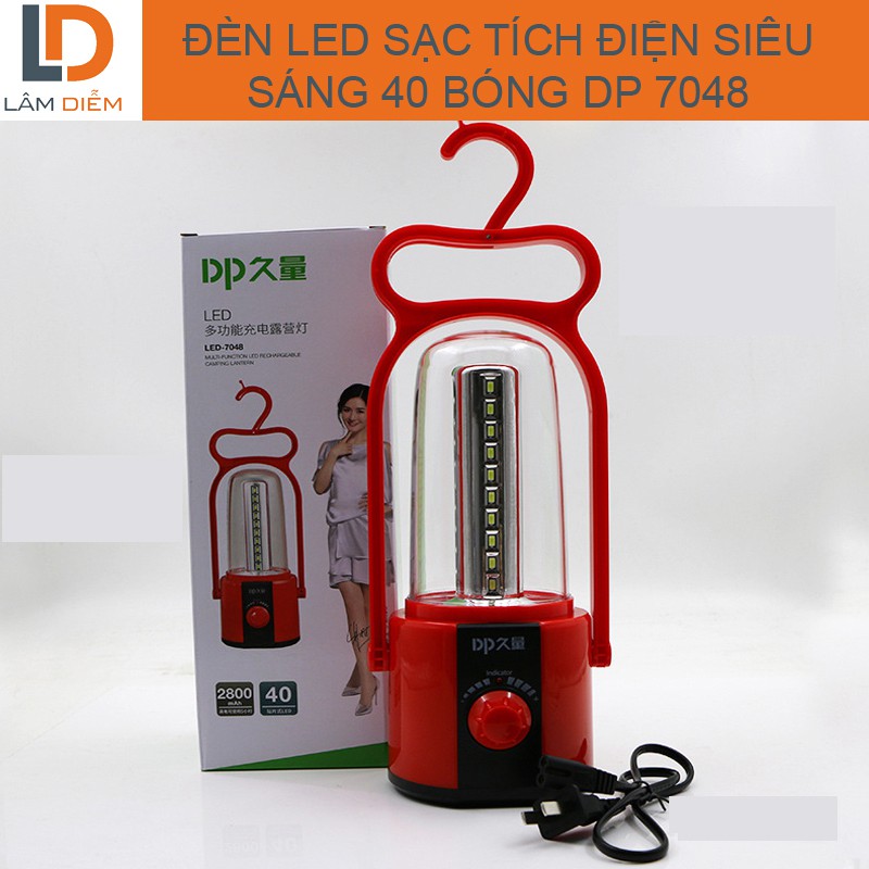 ĐÈN LED SẠC TÍCH ĐIỆN DỰ PHÒNG SIÊU SÁNG 40 LED DP 7048