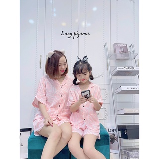 M4-6: Bộ lụa mẹ con 3 vải Mango cực mát mẻ, đồ đôi cho mẹ và bé - BLMC3
