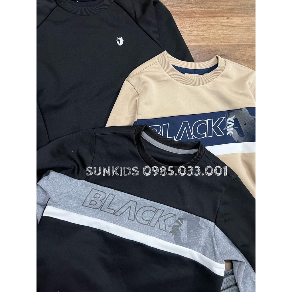 Bộ thu đông bé trai chữ Black (có sz của bố)