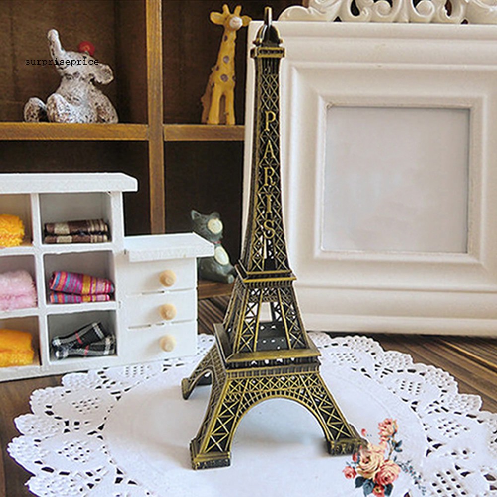 Mô hình tháp Eiffel 15cm kiểu cổ điển chất liệu hợp kim đồng