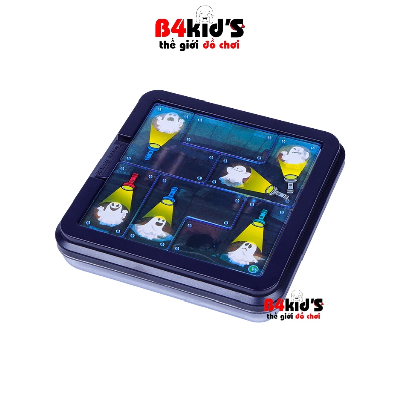 Đồ chơi board game xếp hình đèn pin bắt ma ghost catchers 30 thẻ 60 câu đố thông minh sáng tạo cho bé B4KIDS - B1