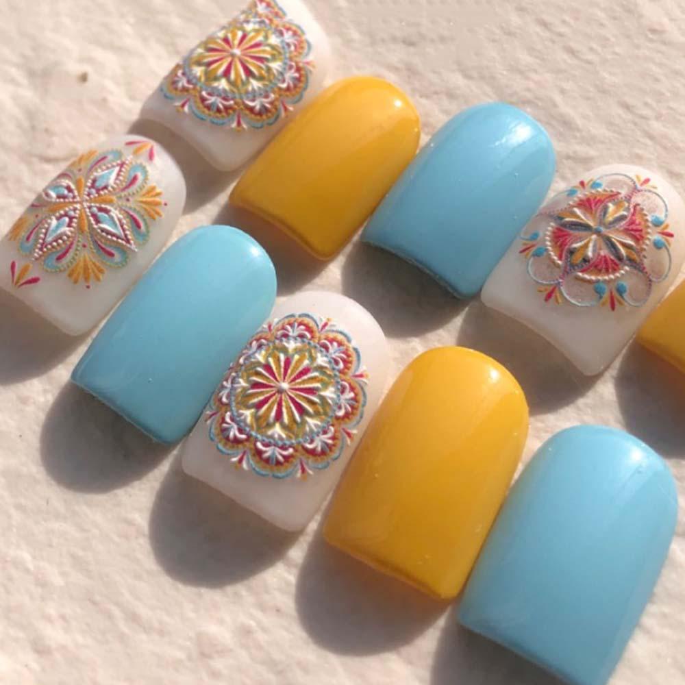 Miếng Dán Trang Trí Móng Tay Siêu Mỏng Phong Cách Retro