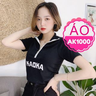 ÁO THUN KIỂU CỔ BÂU DÂY KÉO - ẢNH THẬT