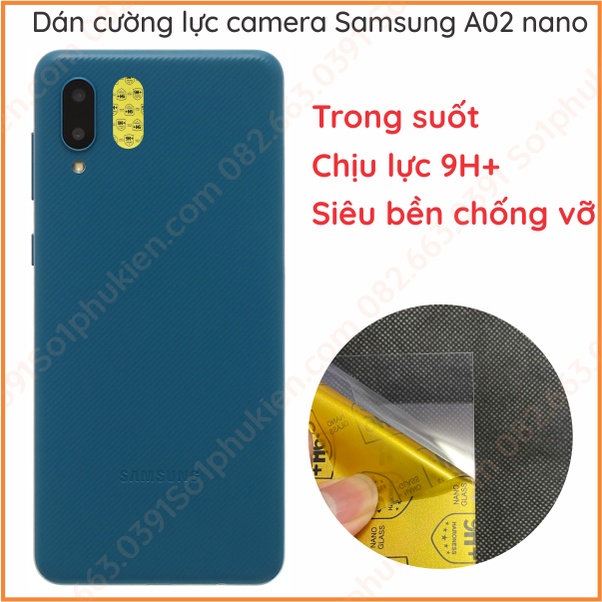 Dán cường lực camera Samsung A02 nano trong suốt