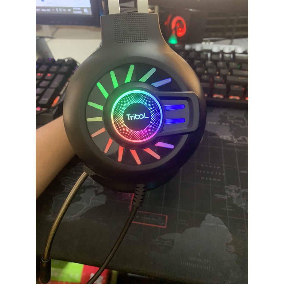 Tai nghe triball 7.1 cổng USB mic chống ồn gaming bảo hành 12 tháng