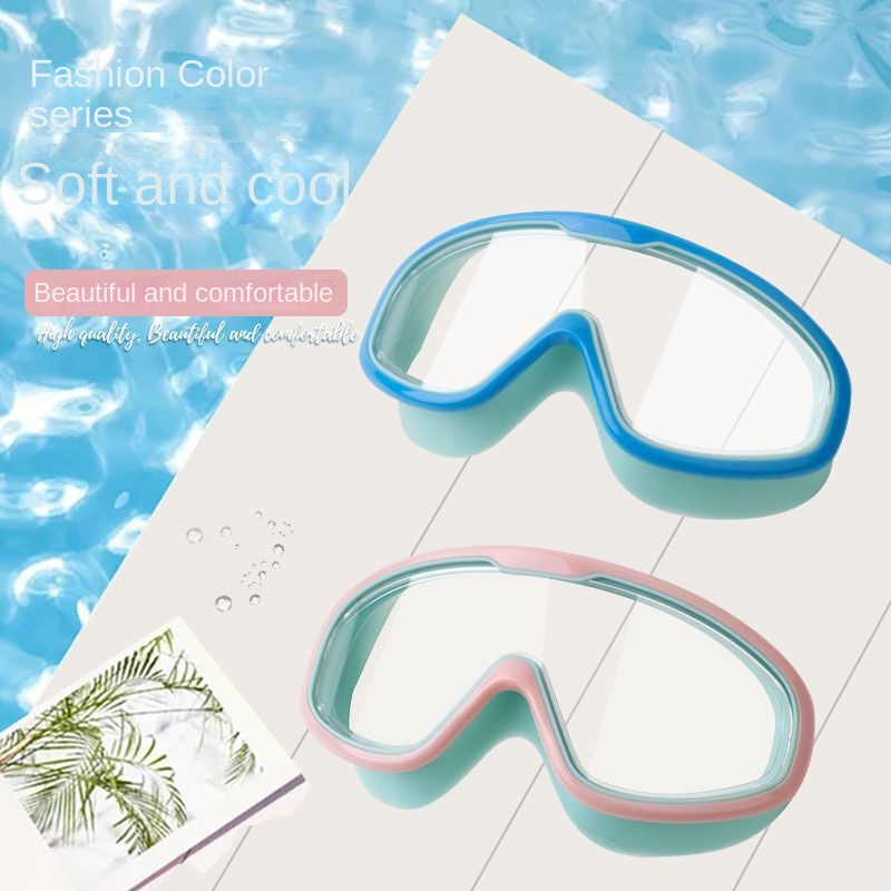 Kính Bơi Gọng Lớn Chống Thấm Nước Và Sương Mù Tiện Dụng Cho Người Lớn Và Trẻ Em