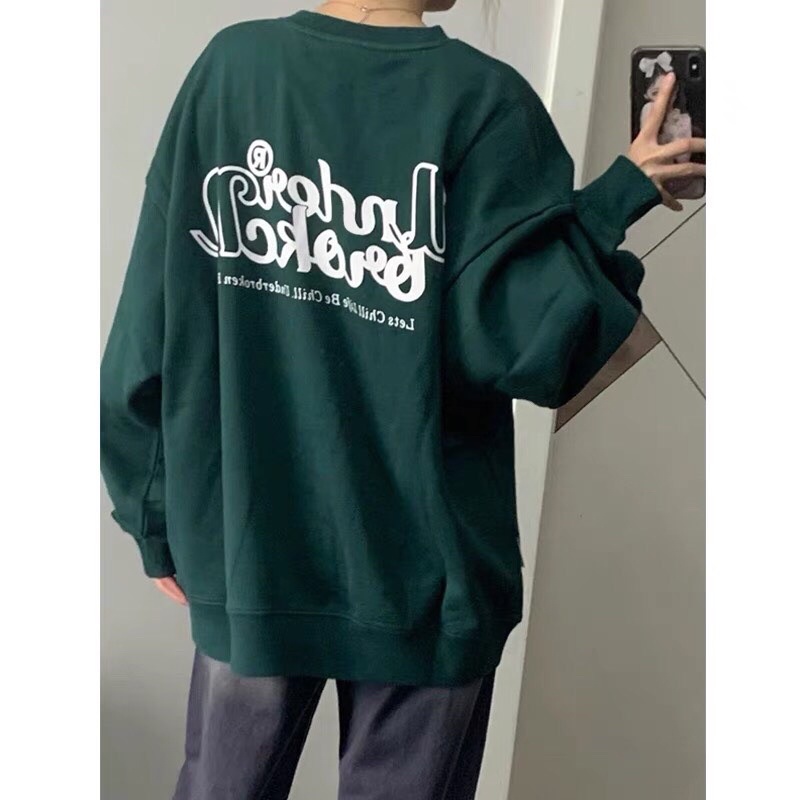 Áo Sweater cổ tròn dài tay Under, thun hoodie form rộng UlzzangChất nỉ cotton đẹp Không Bai xù TrendFree ship