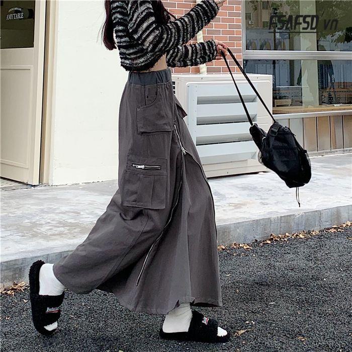 Chân Váy Dài Thời Trang Retro Mỹ Cho Nữ