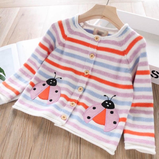 Áo cardigan len bé gái bọ cánh cam