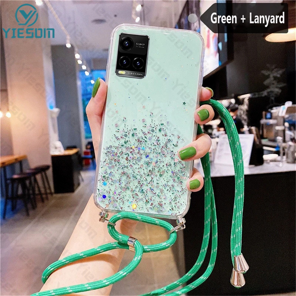 Ốp Điện Thoại Sang Trọng Có Dây Đeo Cổ Cho Vivo Y21 Y21T Y21S Y33T Y33S Y15S Y15A Y76 Y20 Y20S G Y20i Y12S 2021 Y12A Y20A Y11S Y17 Y12 Y15 Y11 Y5S