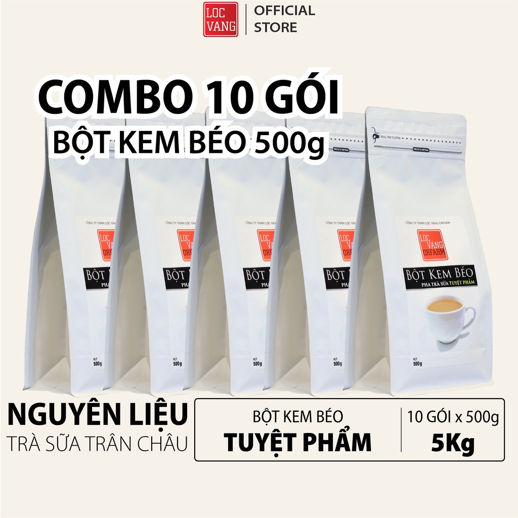 COMBO 10 Bột Kem Béo Nguyên Liệu Làm Trà Sữa Trân Châu Tự Pha TUYỆT PHẨM