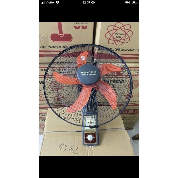 Quạt treo tường 5 cánh công suất cao, Quạt gắn tường gió siêu cấp - Đánh bay nóng hè, bảo hành 6t