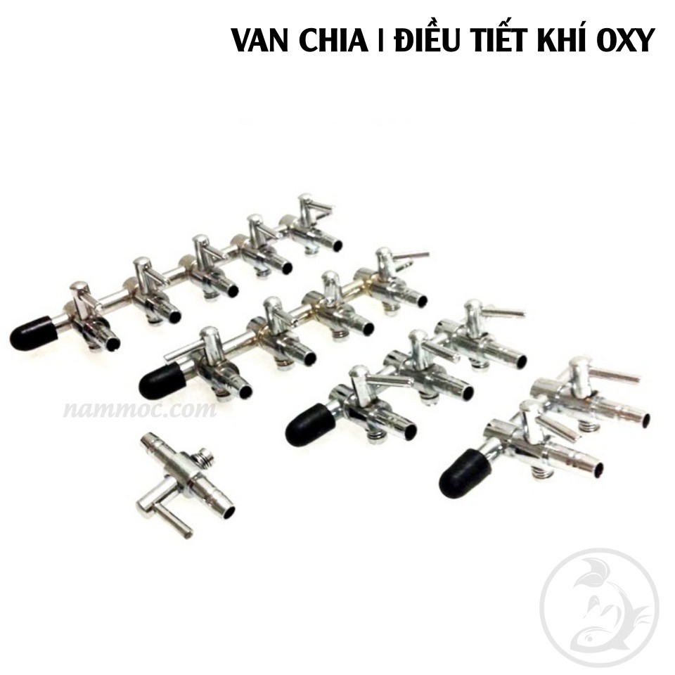 Van Chia - Điều Tiết Khí Oxy Cho Hồ Cá Thuỷ Sinh | Van điều tiết đồng mạ niken