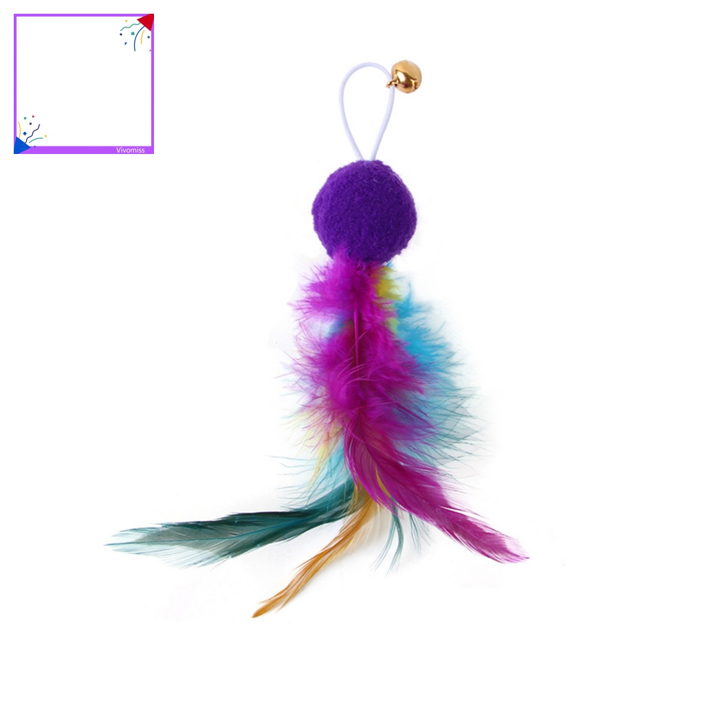 Cần Câu Cá Đồ Chơi Thay Thế Có Lông Vũ Vui Nhộn Cho Mèo Cưng