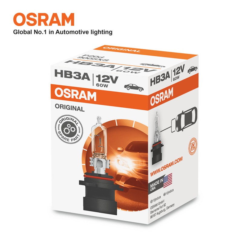 [Mã BMBAU50 giảm 10% đơn 99k] Bóng Đèn Halogen OSRAM Original HB3 12V 60W (Chân Thẳng) Nhập Khẩu Chính Hãng