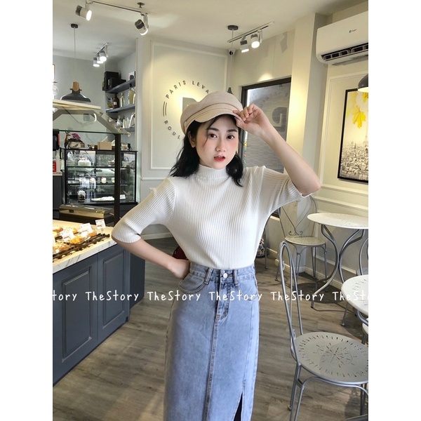 [STR] [ẢNH THẬT SHOP CHỤP] Áo len tăm cổ lọ 3P A2358