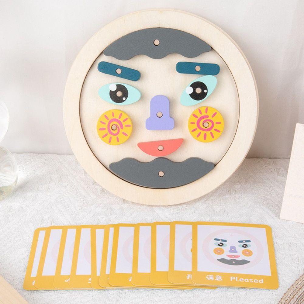 Bộ Đồ Chơi Lắp Ráp Hình Khuôn Mặt Cảm Xúc Montessori DIY