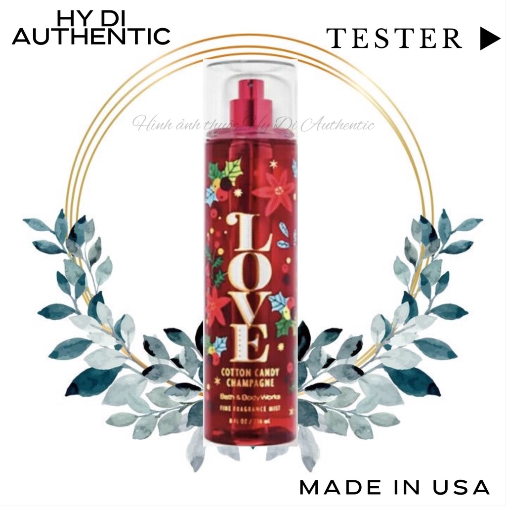 LOVE COTTON CANDY CHAMPAGNE - XỊT THƠM DƯỠNG THỂ BATH & BODY WORKS USA
