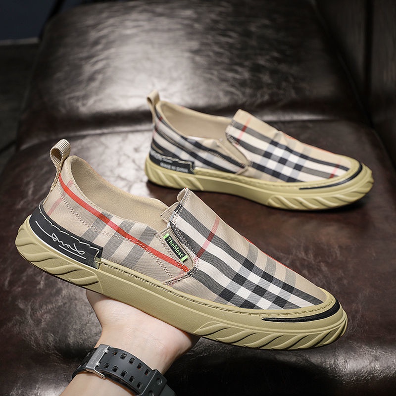 Giày lười nam 2023 - Slip on nam vải Vải polyester