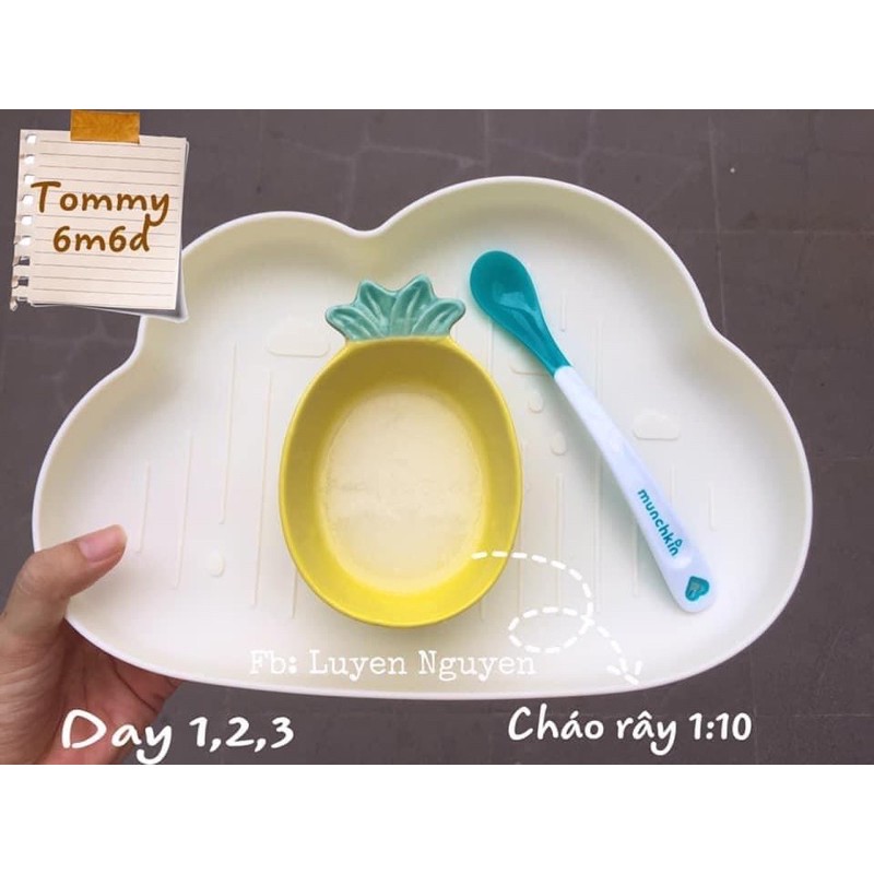 Khay Ăn Dặm Hình Đám Mây Đựng Bát Ăn Dặm Tiện Dụng Ngộ Ngĩnh Cho Bé Yêu