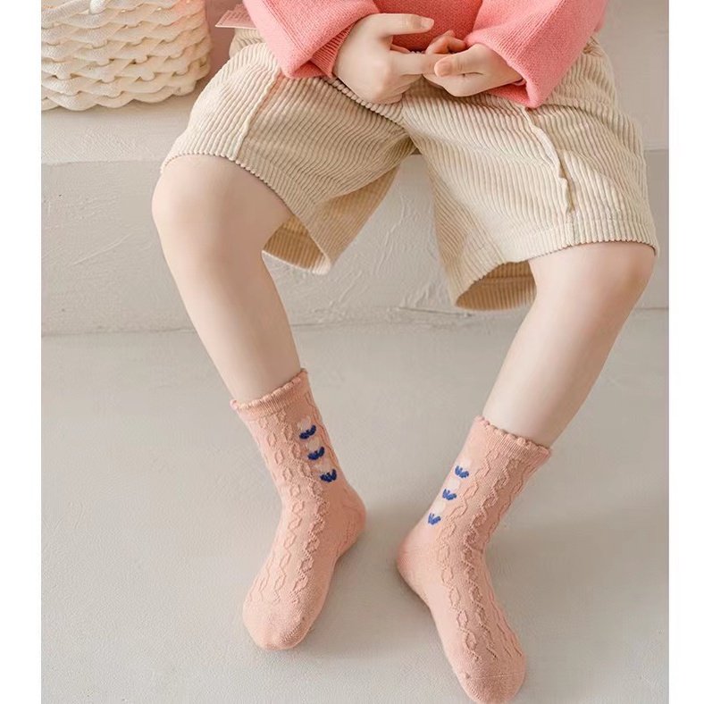 Vớ Phối Ren Họa Tiết Hoạt Hình Phong Cách Hàn Quốc Thời Trang Thu Đông 2022 Cho Bé Gái