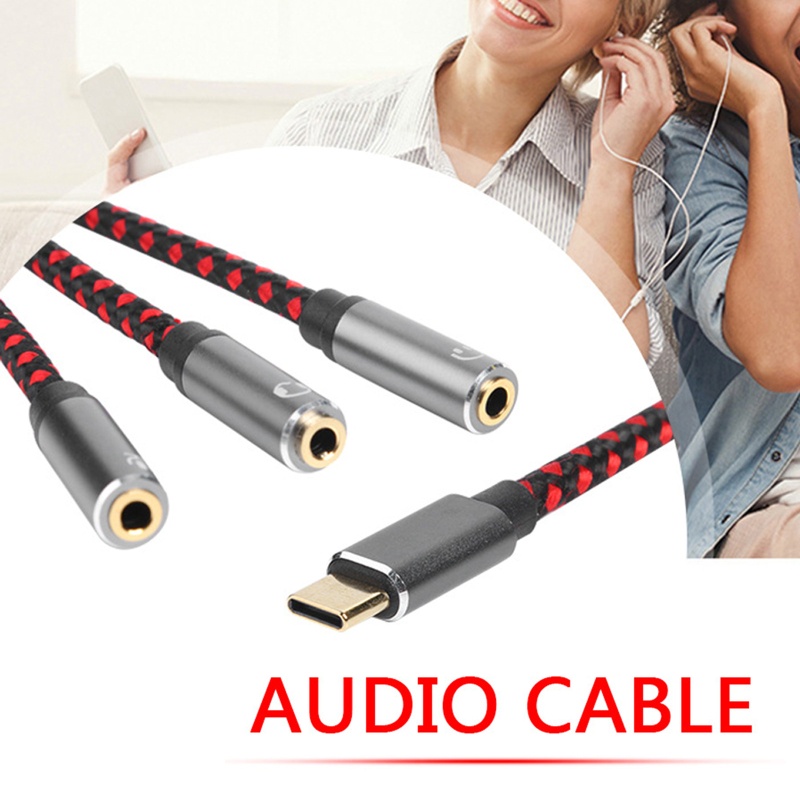 Dây Cáp 30cm 1m Chuyển Đổi Từ 1m USB Type C Sang 3 5mm USB C Sang Aux