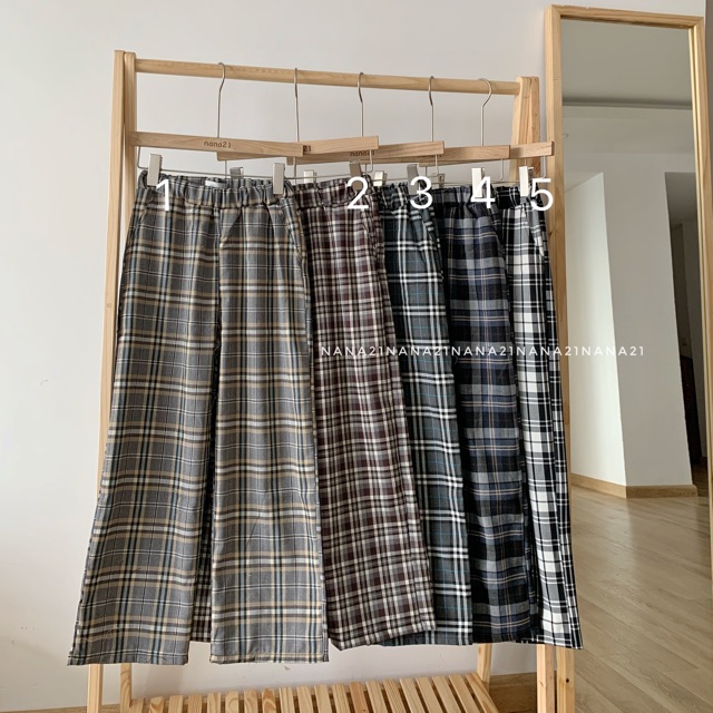 Quần culottes kẻ caro (nhiều màu) | BigBuy360 - bigbuy360.vn