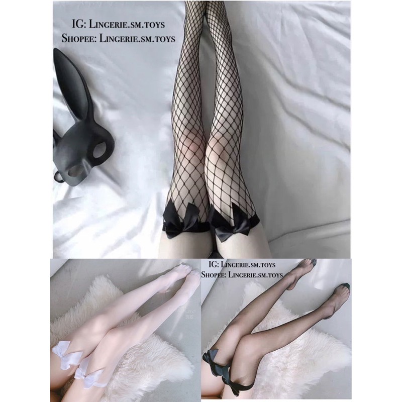 Tất Chân Lụa/Lưới Gắn Nơ  Dễ Thương / Sexy