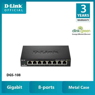 Thiết bị chuyển mạch D-LINK DGS-108 - Hàng chính hãng