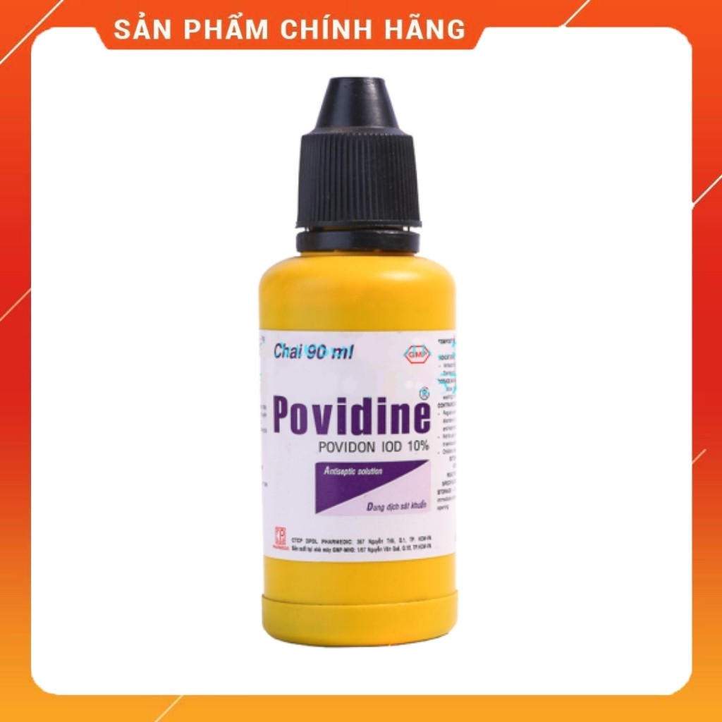 Dung Dịch Vệ Sinh Vết Thương Povidine 10% Chai 20ml, 90ml Dạng Cồn Đỏ