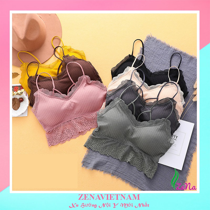 Áo bra ren 2 dây đẹp tập Gym yoga đi biển ZENA041