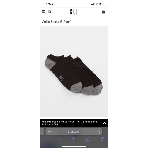 Vớ Cổ Ngắn Thể Thao Hàng Dày Nam Nữ G.A.P Chất Vải  COTTON 100% Dày Dặn,Mềm, Êm