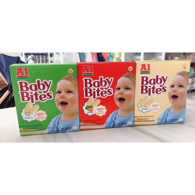 Bánh ăn dặm baby bites Malaysia chính hãng cho trẻ từ 6 tháng