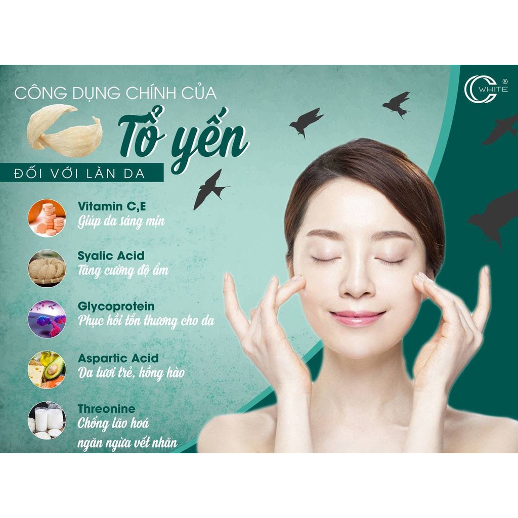 [ HOT SALE]  HỘP 6 HŨ Mặt nạ tổ yến dạng thạch chứa Collagen giúp da căng bóng đàn hồi