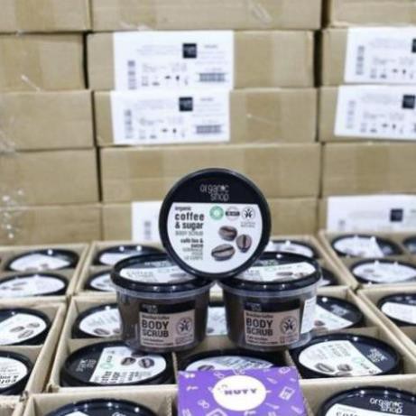 [Chính Hãng 100%] Kem Tẩy Da Chết Cafe Organic Shop Crub - Mỹ phẩm nội địa nga- Lấy đi lớp da chết cho làn da tươi mới