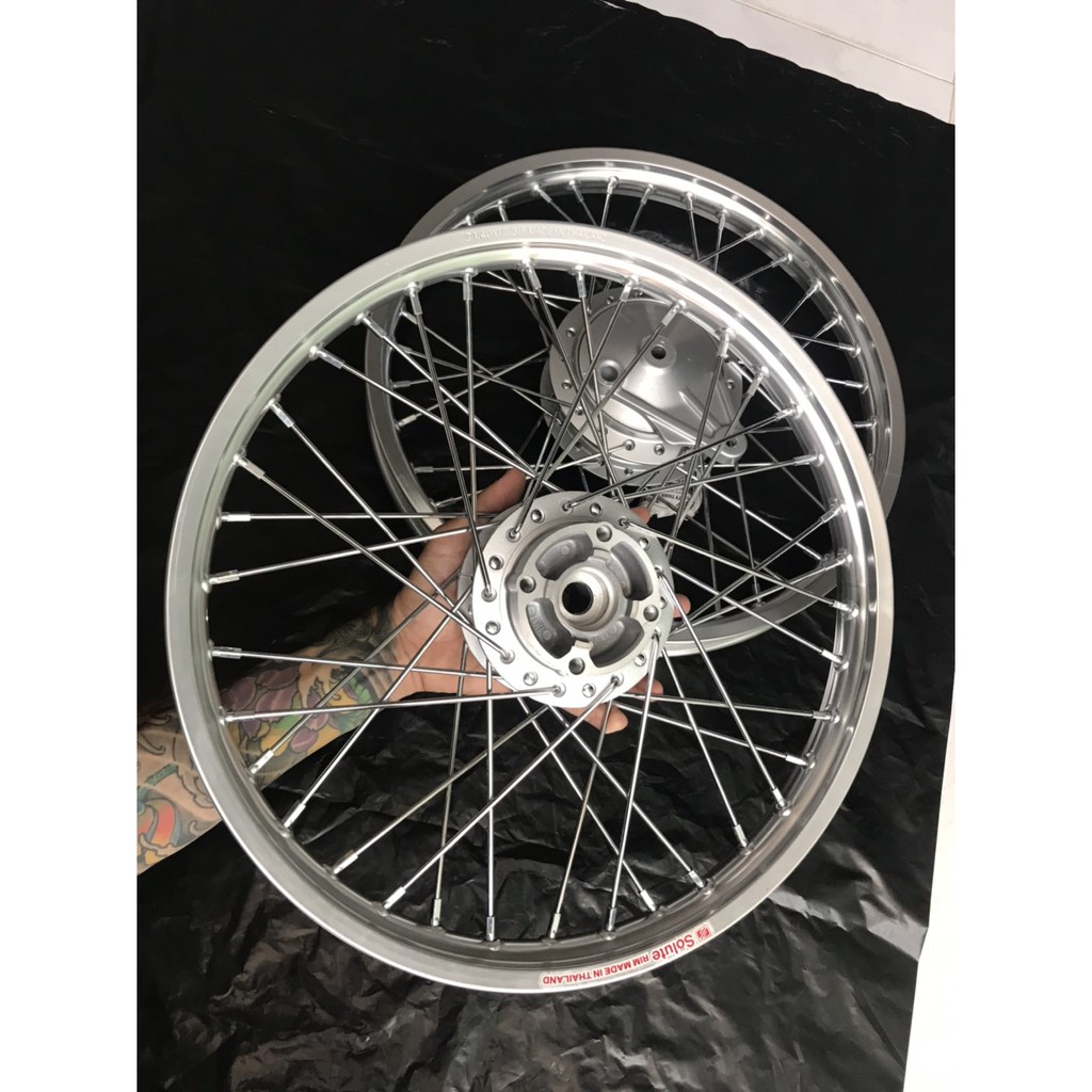 Bộ đùm wave s 110 zin trước đĩa sau thắng đùm vành nhôm căm crom loại 1 chất lượng thái lan kèm má đùm sau gắn như zin