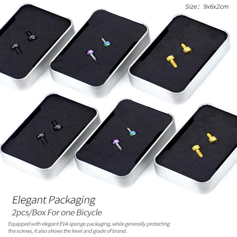 Bộ 2 Chốt Cố Định Dây Cáp Xe Đạp Leo Núi Bằng Hợp Kim Titan M5x9 Mm