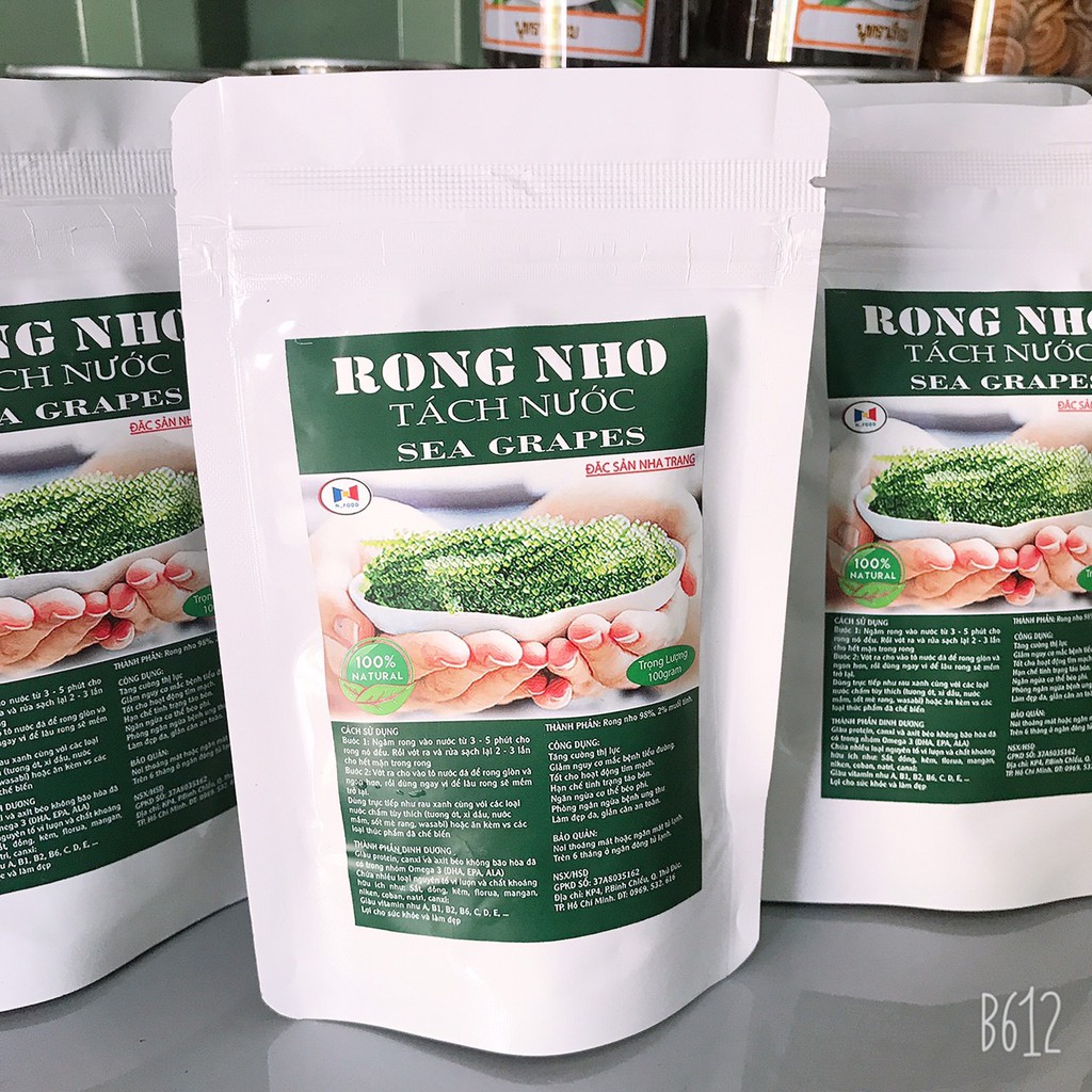 [Mã 267FMCGSALE giảm 8% đơn 500K] [ KÈM SỐT MÈ RANG ] Rong nho tách nước 100Gram - Ăn rong nho - đẹp da đẹp dáng | BigBuy360 - bigbuy360.vn