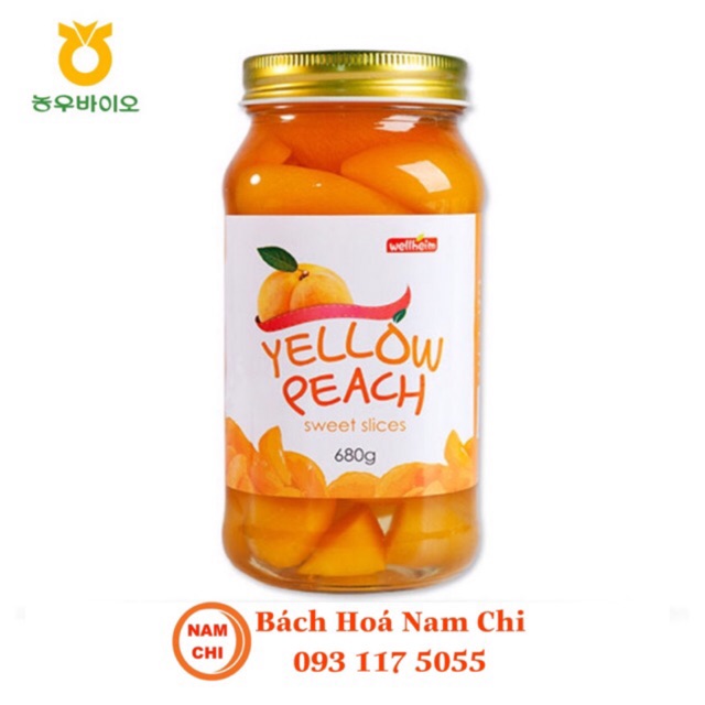 DATE 07 2022 Đào Ngâm Nongwoo Hàn Quốc 680g